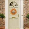 20" Artificial Fall Wreath with Pumpkins & Welcome Sign – Thanksgiving Front Door Decor - Image 2