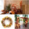 400 Pcs Artificial Fall Maple Leaves – Coffee & Yellow Decor for Weddings, Thanksgiving & Halloween - Image 2