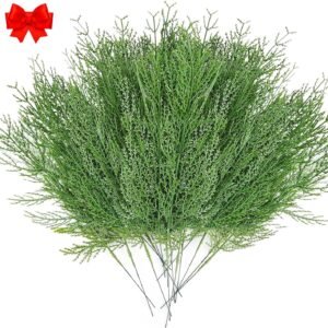 30 PCS Artificial Pine Branches – Evergreen Pine Needle Picks for Christmas Tree, Wreaths & Holiday DIY Decor