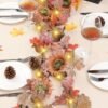 6ft Fall Sunflower Garland with Lights – Maple Leaf, Pumpkin & Berry Thanksgiving Halloween Mantel Decor - Image 4
