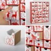 Wooden Advent Calendar with 24 Drawers – Red Christmas Countdown Decoration - Image 4