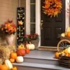 Fall Pumpkin Welcome Sign – “Happy Autumn Y’all” Wooden Porch Decor with Maple Leaves - Image 3