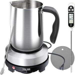 2024 All-in-One Candle Making Kit with Hot Plate – Complete Starter Set with Melting Pot, Thermometer & Tools for Beginners