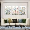 3 Pcs Framed Watercolor Daisy Canvas Art – Colorful Floral Prints, 12x16" for Living Room & Bedroom - Image 2