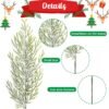 50-Pack 13.5" Frosted Pine Branches – Artificial Snowy Pine Sprigs for Christmas Wreaths & Decorations - Image 3