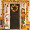 Hello Fall Porch Sign – 12"x72", Hanging Banner with Scarecrow for Thanksgiving & Autumn Harvest, Indoor/Outdoor Decor - Image 5