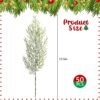 50-Pack 13.5" Frosted Pine Branches – Artificial Snowy Pine Sprigs for Christmas Wreaths & Decorations - Image 4