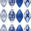 12 Pcs Christmas Teardrop Finial Ornaments – 4" Shatterproof Plastic Hanging Decorations for Tree, Blue - Image 4