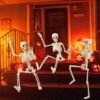 3 Pack 16'' Posable Mini Skeletons – Halloween Outdoor Props for Yard, Porch & Haunted Houses - Image 2