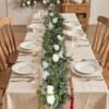 5.9FT Artificial Eucalyptus & Rose Garland – Faux Floral Greenery for Table, Mantle, Wedding & Home Decor - Image 3