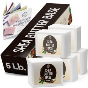 5 LB Unscented Shea Butter Melt & Pour Soap Base – Moisturizing Glycerin for DIY Soap Making