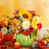 3-Pc Pumpkin Ceramic Vases – 5.5" White, Orange & Green Fall Flower Pots for Thanksgiving Home, Office, or Farmhouse Decor - Image 5