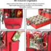 2-in-1 Christmas Ornament & Figurine Storage Box – Holds 73 Ornaments with Removable Trays & Adjustable Compartments - Image 3