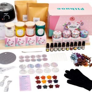 Scented Candle Making Kit for Adults – DIY Craft Set with Soy Wax Melter, Jars & Tins for Home Decor