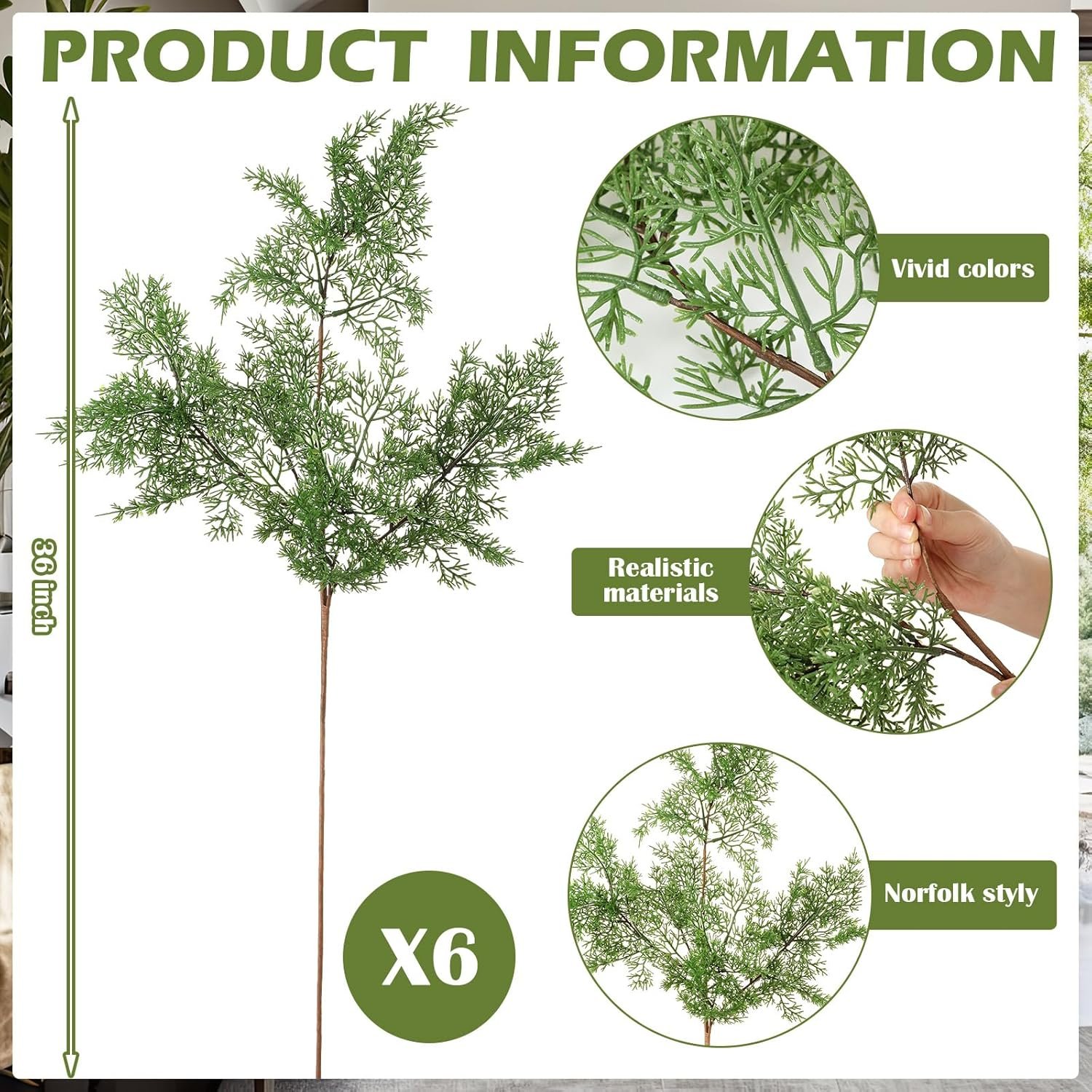 6-Pack 17.7" Artificial Poinsettias – Faux Christmas Flowers for Home & Garden - Image 3