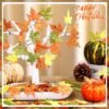 144 Pcs Artificial Fall Maple Leaves – Mixed Color Autumn Leaves for Thanksgiving, Wedding, Party & Table Decorations - Image 5