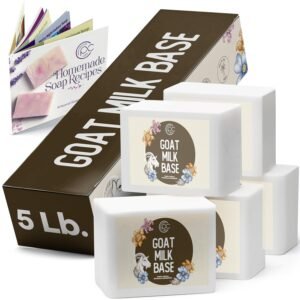 5 LB Unscented Goat Milk Melt & Pour Soap Base – Moisturizing Glycerin for DIY Soap Making