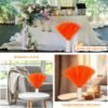 100 PCS Faux Orange Pampas Grass – 17.7" Artificial Fall Boho Stems for Vase Fillers, Floral Arrangements, Home & Wedding Centerpieces - Image 3
