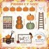15 Pcs Fall Tiered Tray Decor – Rustic Wooden Signs, Pumpkins & Gnomes for Thanksgiving & Autumn Displays - Image 4