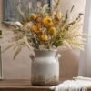 Rustic Ceramic Farmhouse Vase – Distressed White Boho Flower Vase for Table Centerpiece, Living Room, Kitchen, Bedroom, or Office Decor - Image 5