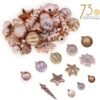 73 Pcs Champagne Shatterproof Christmas Ornaments – Luxury Tree Decoration Set in Reusable Gift Box - Image 3