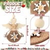 20-Pc Rustic Wooden Christmas Ornaments – Farmhouse Hanging Decor - Image 3