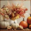 6.7" Ceramic Pumpkin Vase – White Fall Decor Flower Pot for Thanksgiving, Halloween, Harvest, Farmhouse, Home & Office - Image 2