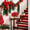 Christmas Red Poinsettia Artificial Plant in Pot – Table Decoration - Image 4