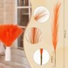 100 PCS Faux Orange Pampas Grass – 17.7" Artificial Fall Boho Stems for Vase Fillers, Floral Arrangements, Home & Wedding Centerpieces - Image 4