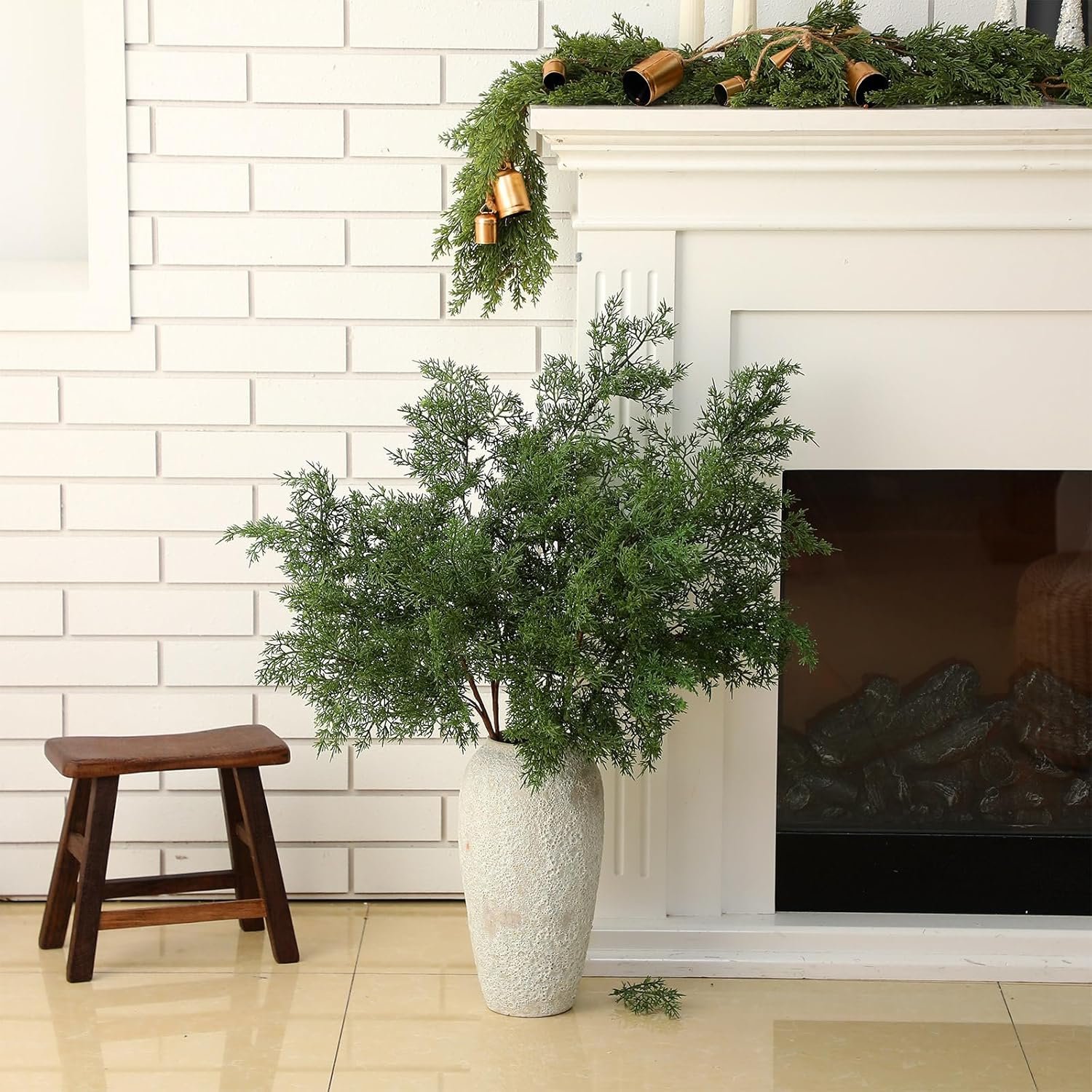 6-Pack 17.7" Artificial Poinsettias – Faux Christmas Flowers for Home & Garden - Image 2