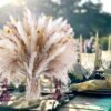 100 PCS Natural Dried Fall Pampas Grass – 17.5" Fluffy Boho Bouquets for Home, Party & Table Decorations - Image 2