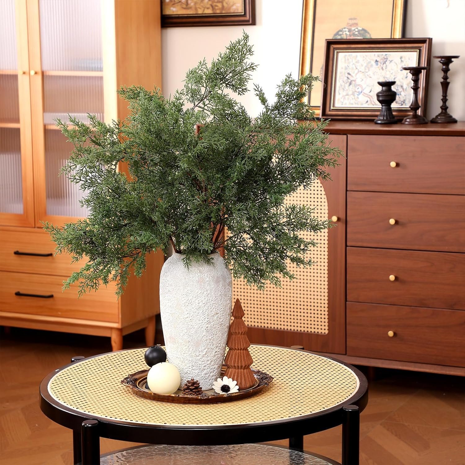 6-Pack 17.7" Artificial Poinsettias – Faux Christmas Flowers for Home & Garden - Image 5