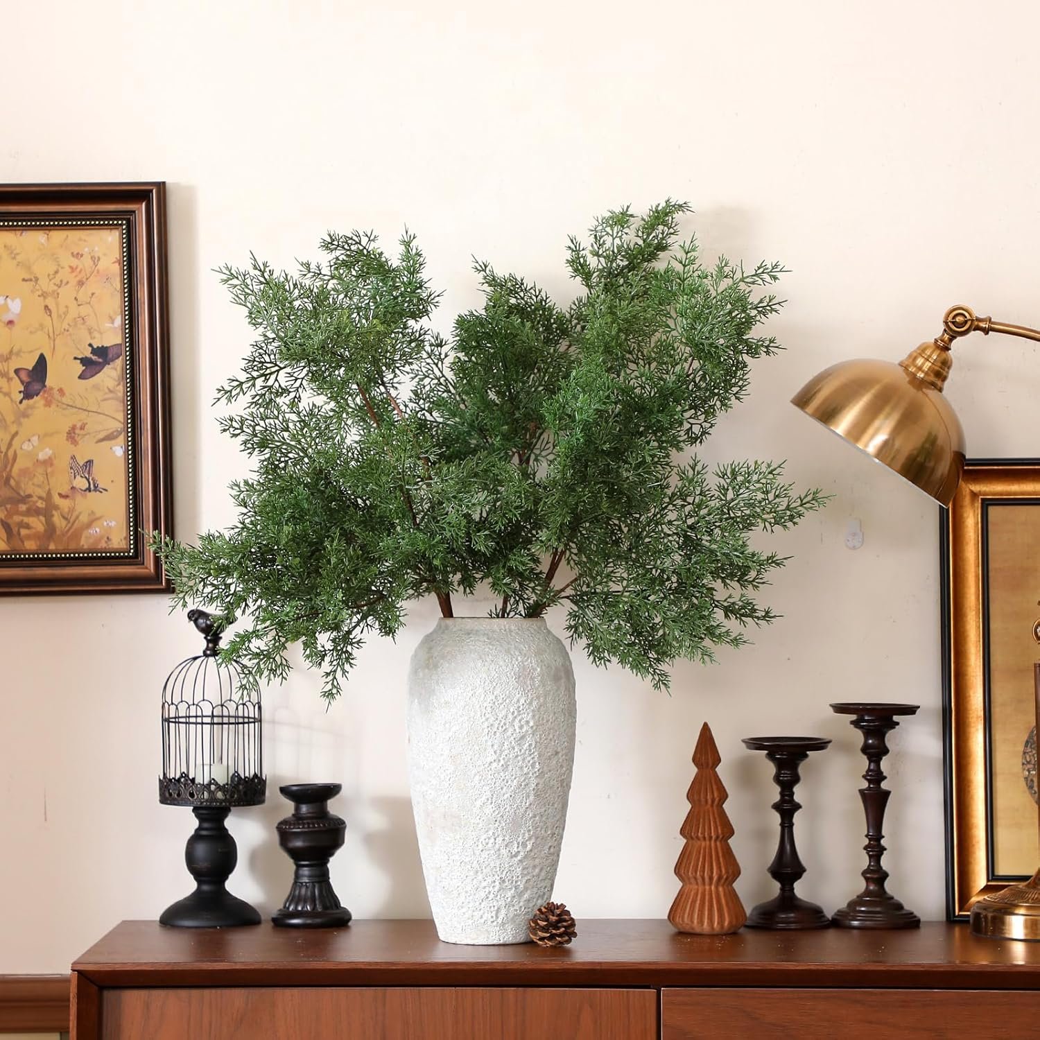 6-Pack 17.7" Artificial Poinsettias – Faux Christmas Flowers for Home & Garden - Image 4