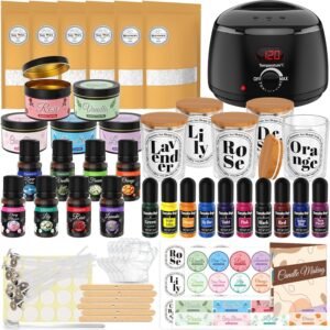 43 PCS Candle Making Kit for Adults – Complete DIY Set with Wax Melter, Scents, Dyes, Jars & Wicks