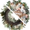 24" Pumpkin & Hydrangea Fall Wreath – Autumn Front Door Decor for Indoor & Outdoor Welcome Display - Image 4