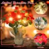 2-Pack LED Artificial Poinsettias – Realistic Silk Christmas Flowers for Indoor Table, Wedding, and Gift Decor - Image 4