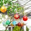 12 Pcs Hand-Blown Glass Gazing Balls – Hanging Witch Ornaments for Outdoor Patio & Garden Decor - Image 5