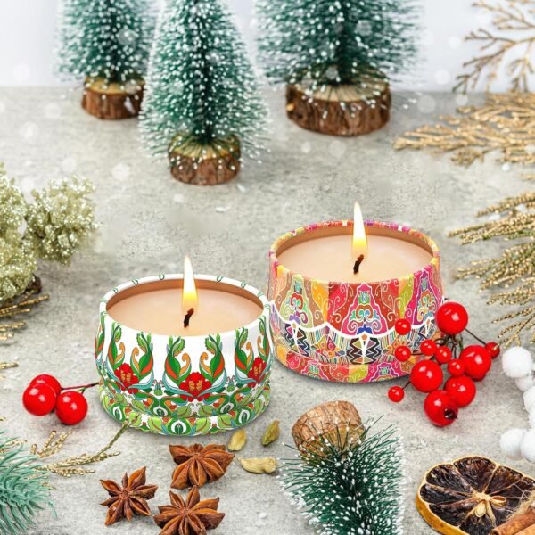 3 Pack Scented Candle Gift Set – Long-Lasting Soy Wax with Rose, Vanilla & Orange Scents