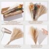 90 PCS Fall Dried Pampas Grass Bouquet – Autumn Floral Stems for Boho Weddings, Thanksgiving Centerpieces, Home & Table Decorations - Image 3