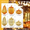 6 Pack LED Mercury Glass Pumpkin Lights – 3 Sizes for Thanksgiving Table & Porch Decor - Image 4