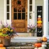 47.2" Wooden Hello Fall Porch Sign – Rustic Vertical Pumpkin Welcome Decor for Front Door & Yard - Image 2