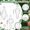 6 Pcs 5.7" Transparent Glass Finial Ornaments, Vintage Rustic Christmas Tree & Home Décor - Image 4