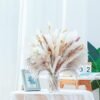 100 PCS Natural Dried Fall Pampas Grass – 17.5" Fluffy Boho Bouquets for Home, Party & Table Decorations - Image 3