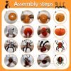 12 Pcs 12" Halloween Jack-O’-Lantern Paper Lanterns – Pumpkin, Spider & Skeleton Hanging Decor - Image 4