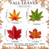 200 PCS Artificial Fall Leaves – Red & Green Maple Leaves for Wedding, Table Decor, Halloween, Thanksgiving & Party Centerpieces - Image 3