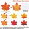 600 Pcs Artificial Fall Leaves – 7 Colors for Wreaths, Bouquets, Thanksgiving & Halloween Decor - Image 5