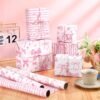 6 Rolls Pink & White Bow Wrapping Paper – 3 Styles for Bridal Showers, Birthdays & Party Gifts - Image 3