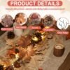 6FT Fall Garland with Lights – Maple Leaves, Pinecones & Acorns for Thanksgiving & Halloween Table, Mantel & Home Decor - Image 3