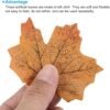 400 Pcs Artificial Fall Maple Leaves – Coffee & Yellow Decor for Weddings, Thanksgiving & Halloween - Image 3