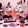5 Pcs Halloween Table Signs – Happy Boo Day with Gnome, Cat, Pumpkin & Ghost Decor - Image 3
